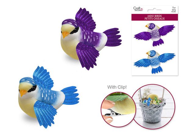 mushroom bird clip decorative