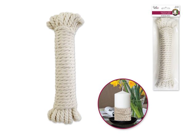 cordage marin 6 mm x 10 m blanc