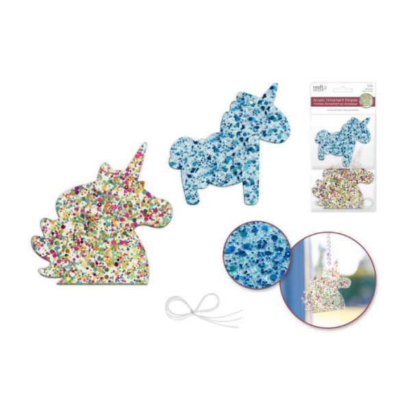 shiny acrylic ornament unicorn