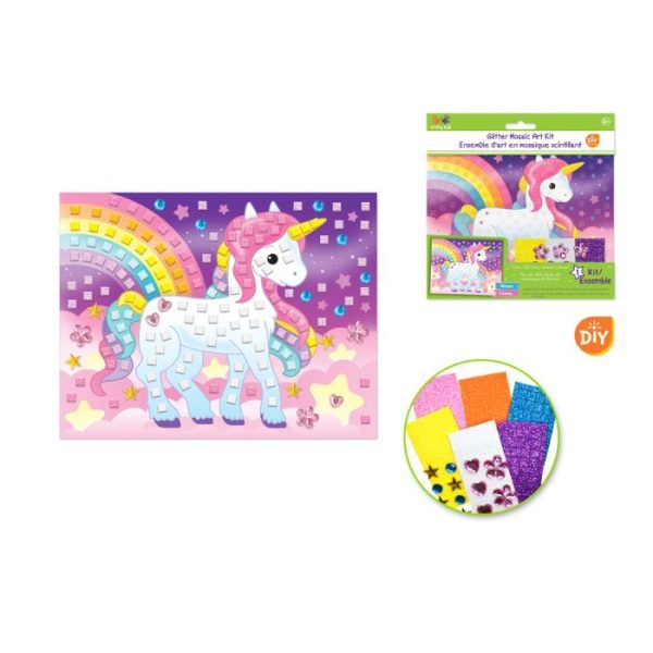 shimmering unicorn mosaic art set