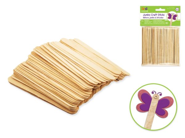 Natural Wooden Craft Sticks for DIY Projects