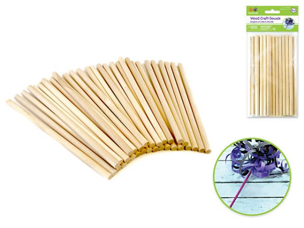 Bâton de bois rond naturel