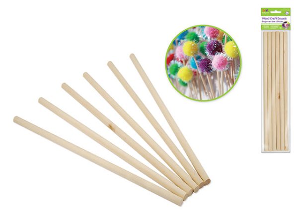 natural round wood sticks set