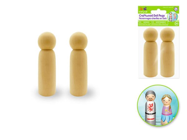 wooden boy peg characters set
