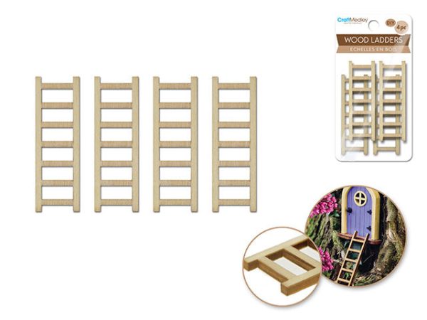 miniature wooden ladder set