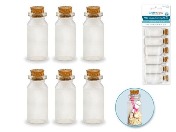 versatile glass bottle with cork 10 ml