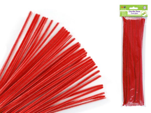red craft pipe cleaners