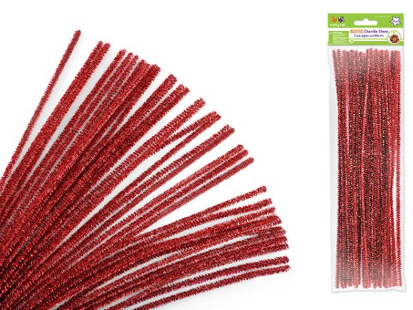 metallic red crafting pipe cleaner