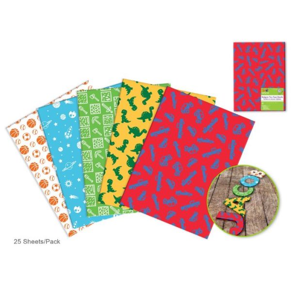 Feuille de mousse 9 po x 12 po garçon