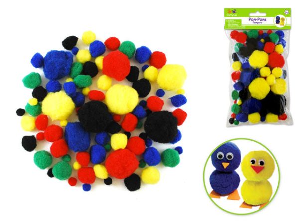 Pompon couleur primaire in a variety of colors