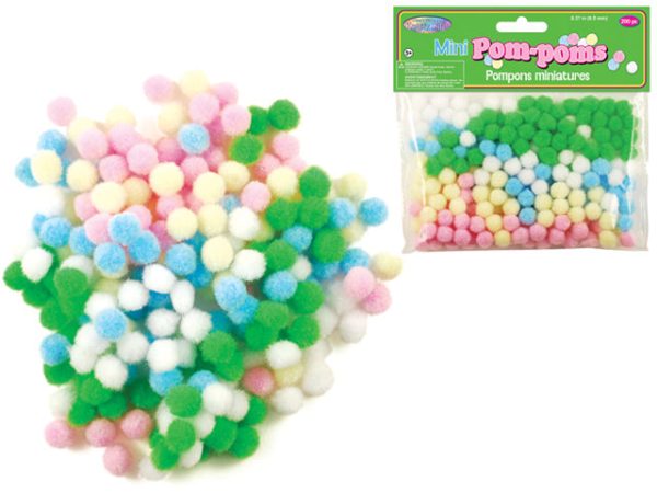 pastel colored pompons