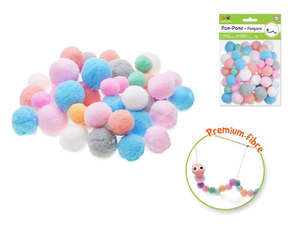 pastel pompons set
