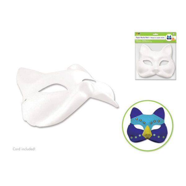 masque en papier marché avec élastique renard