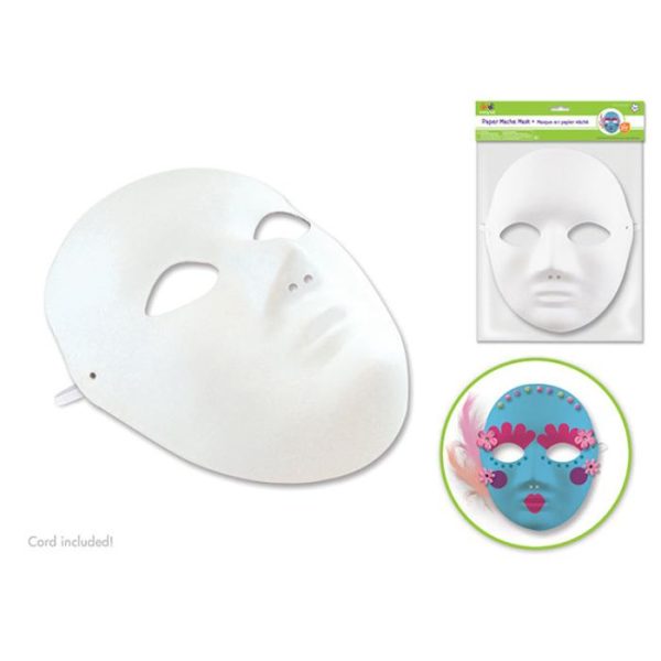 Masque en papier marché avec élastique visage
