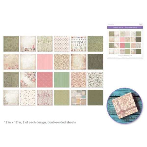 retro garden pattern cardstock
