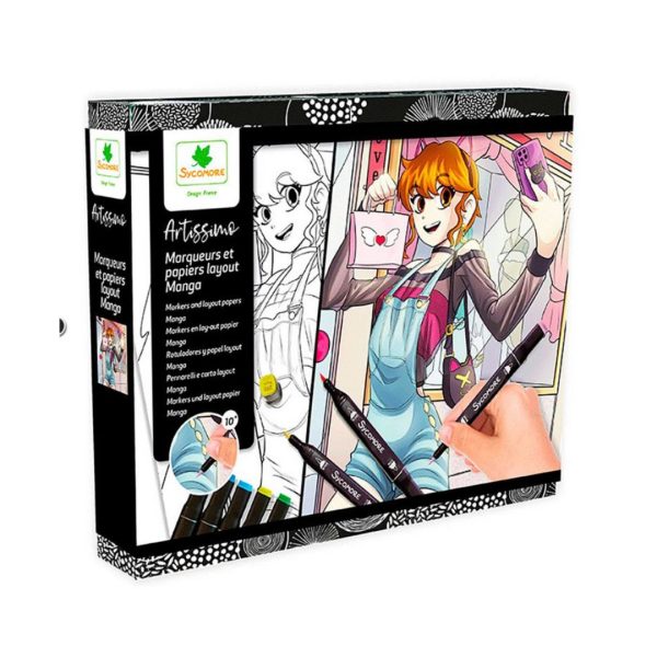 Manga Heroine Marker and Layout Paper Set