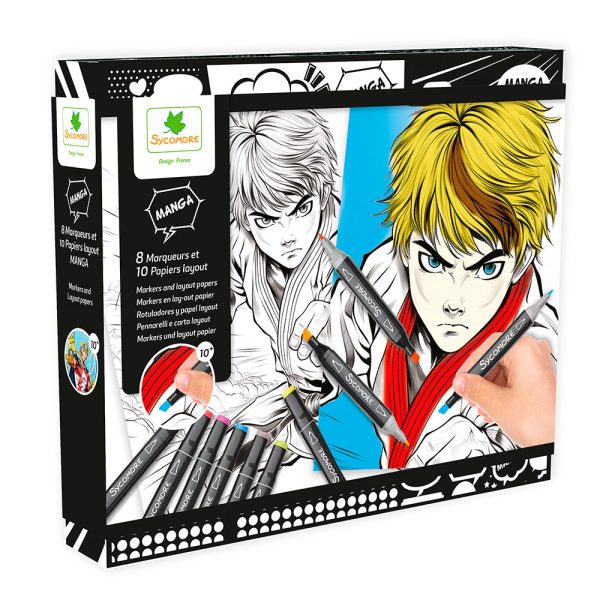 Coffret de dessin Sycomore Manga arts martiaux