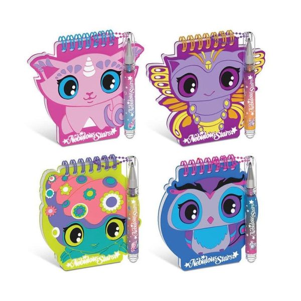 colorful Nebulous Stars mini notebook