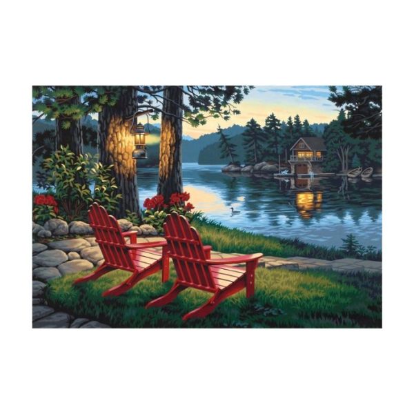 Peinture à numéros 20 po x 14 po Univers Coloriage soirée