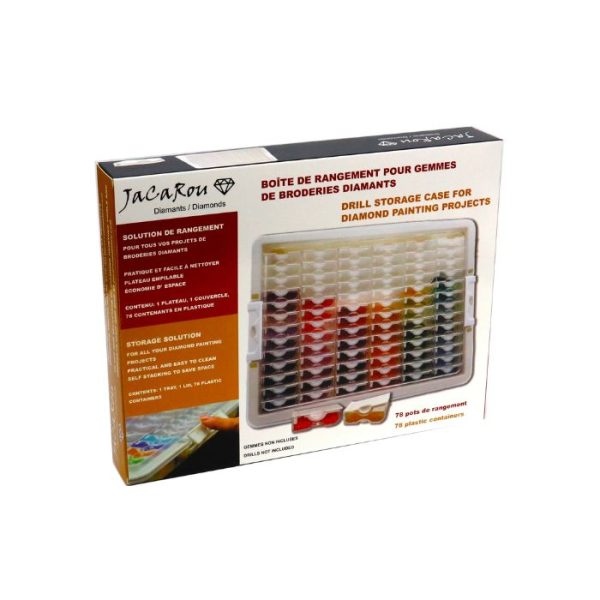 Broderie de diamant valise de rangement