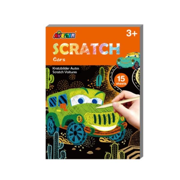 Scratch art cars for kids