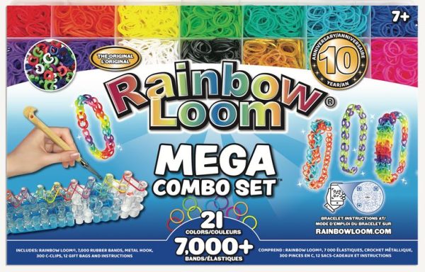 Playwell ensemble de fabrication de bracelets méga coffret Rainbow Loom