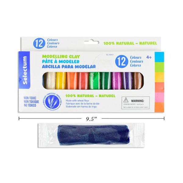 Pâte à modeler Selectum 12 couleurs