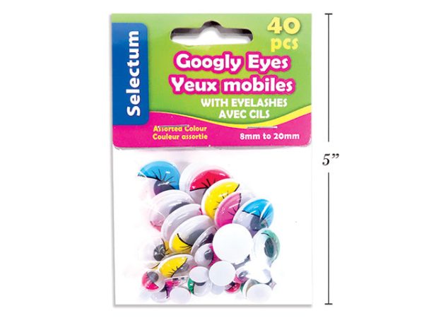 Yeux mobiles à coller with cils for crafts